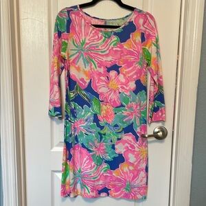 Lilly Pulitzer Vibrant Floral Long Sleeve Dress